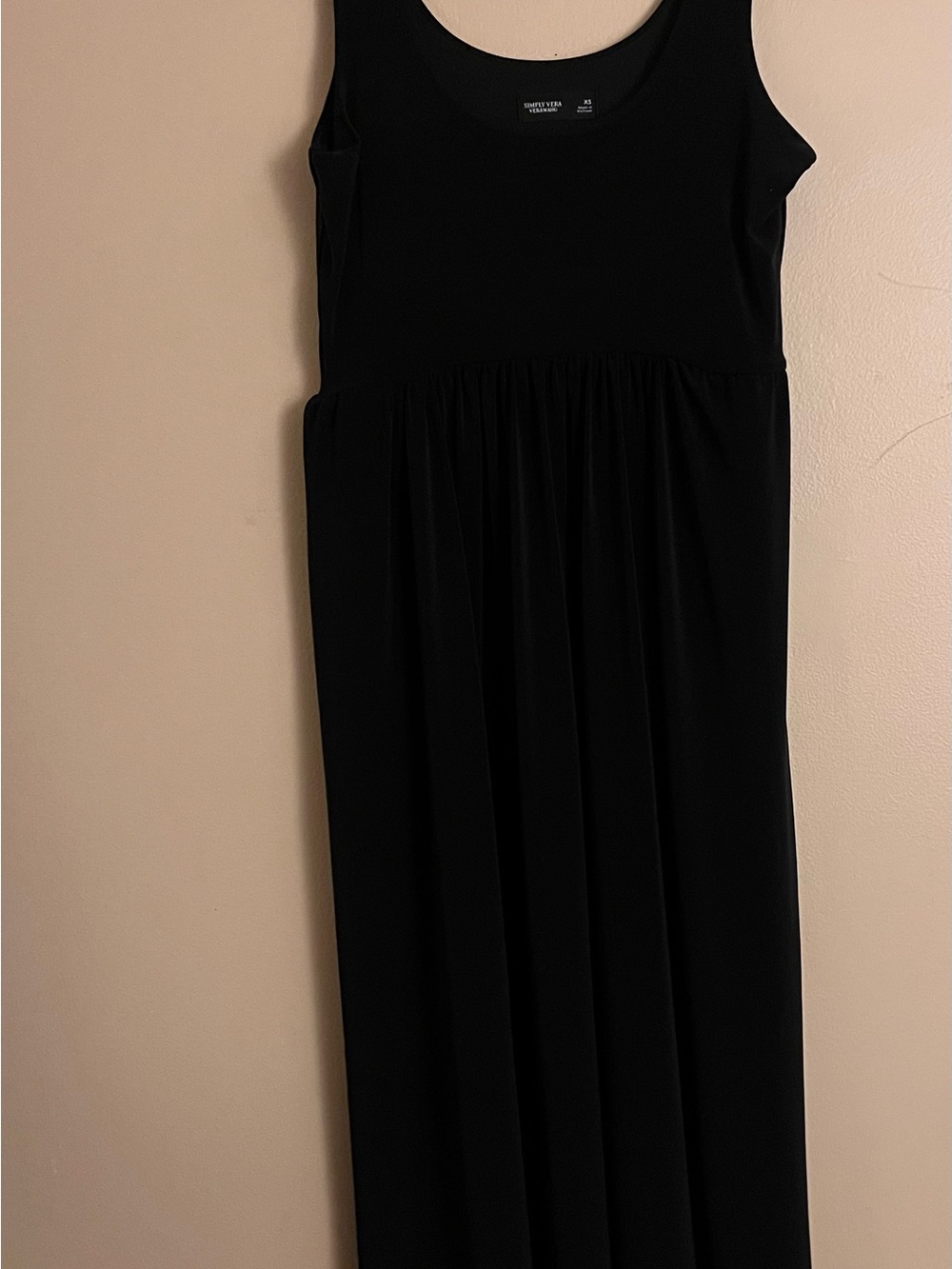 Simply Vera Vera Wang Black Sleeveless Maxi Dress